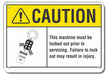 Rflct Lockout Tagout Caution Sign 7x10in