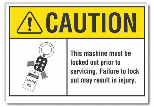 Caution Sign 10inx14in Non-PVC Polymer