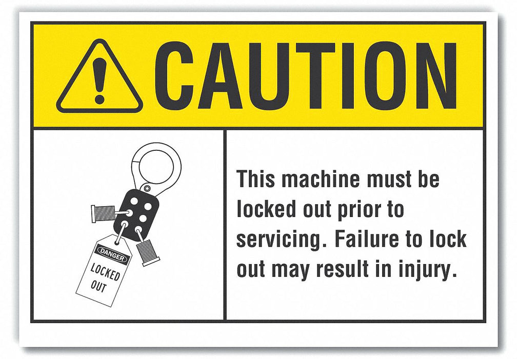 Caution Sign 7inx10in Non-PVC Polymer