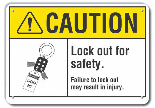 Caution Sign 10 in x 14 in Plastic