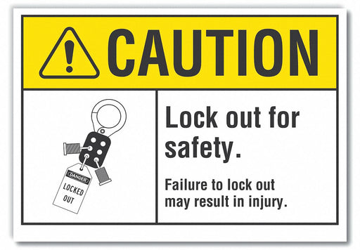 Caution Sign 7in x 10in Non-PVC Polymer