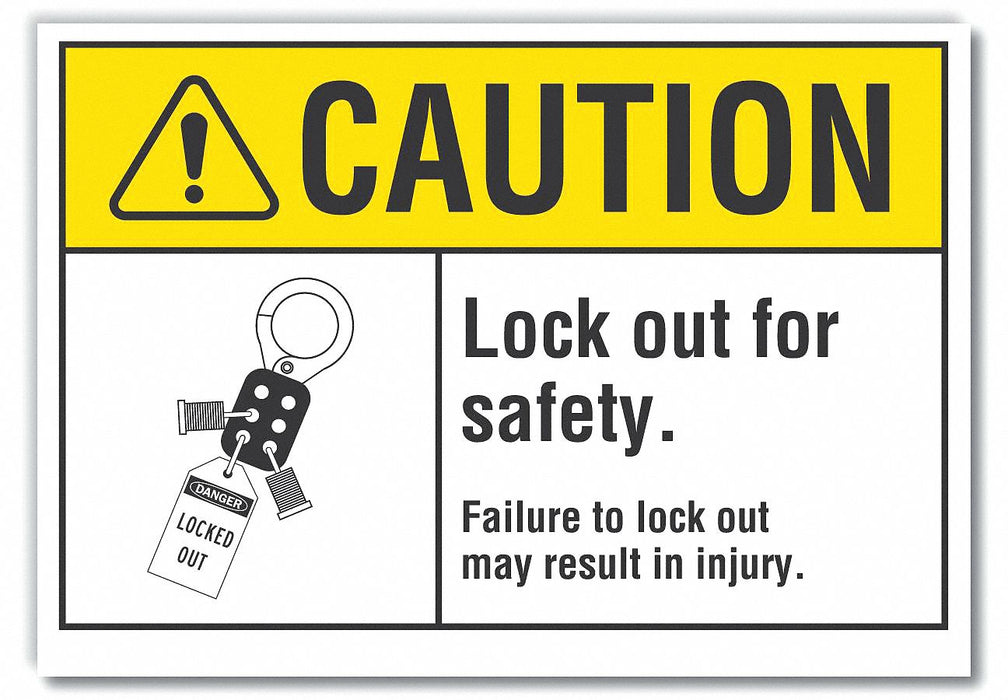 Caution Sign 10in x 14in Non-PVC Polymer
