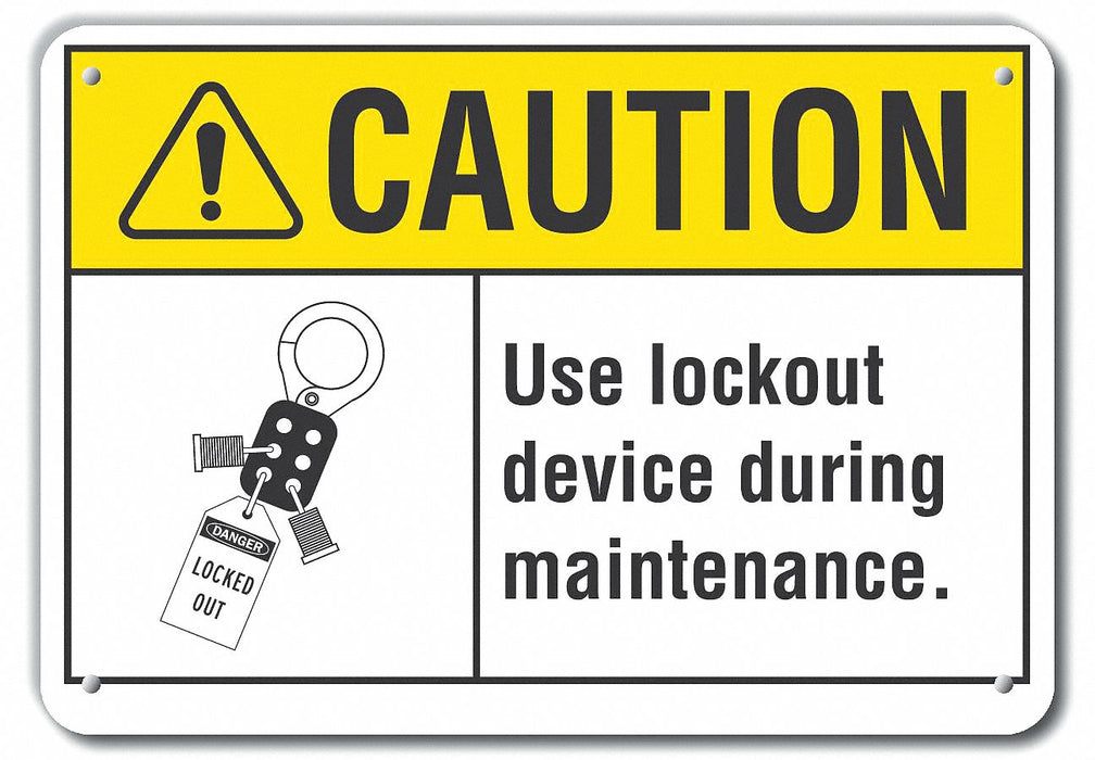 Caution Sign 10 in x 14 in Plastic