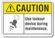 Caution Sign 10 in x 14 in Plastic