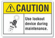 Caution Sign 7in x 10in Non-PVC Polymer