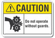 Caution Sign 10 in x 14 in Plastic