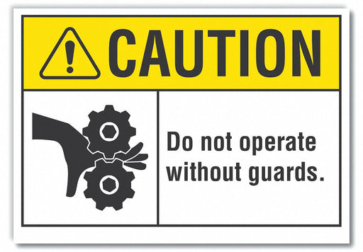 Caution Sign 10in x 14in Non-PVC Polymer
