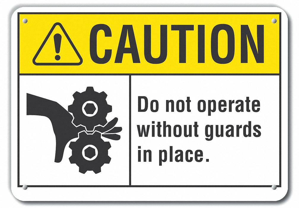 Caution Sign 10 in x 14 in Plastic