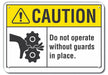 Caution Sign 10 in x 14 in Plastic