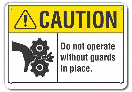 Caution Sign 10 in x 14 in Plastic