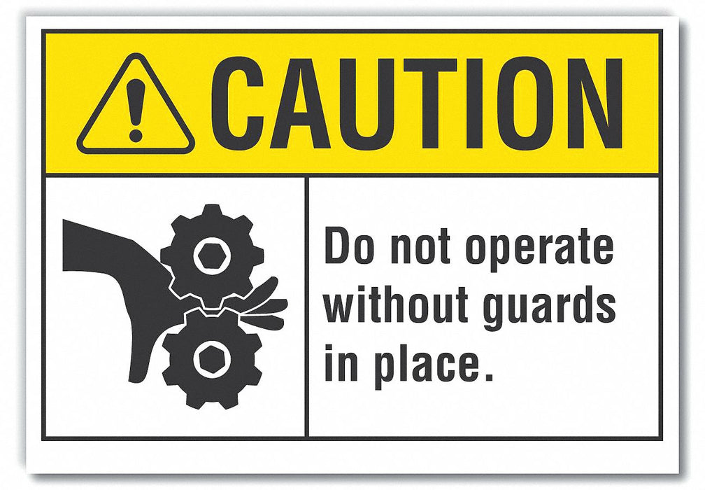 Caution Sign 7inx10in Non-PVC Polymer
