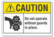 Caution Sign 7inx10in Non-PVC Polymer