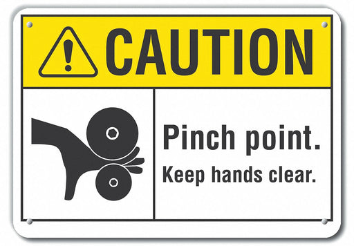 Caution Sign 10 in x 14 in Plastic