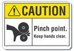 Caution Sign 7 inx10 in Plastic