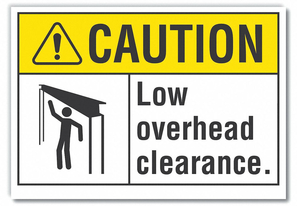 Caution Sign 7inx10in Non-PVC Polymer