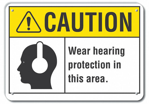 Caution Sign 10 inx14 in Plastic