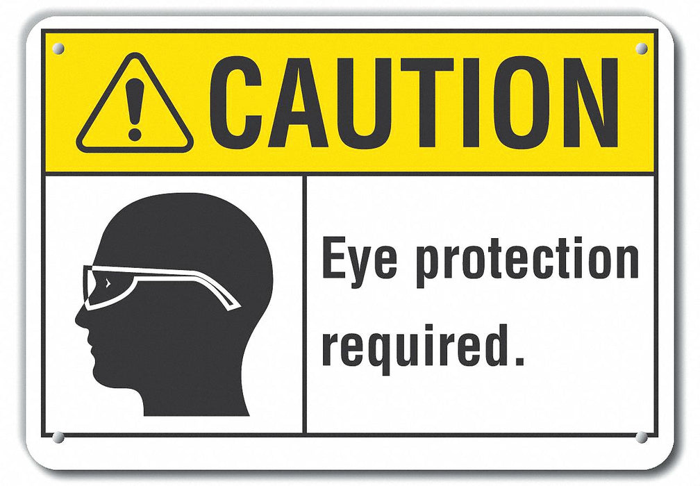 Rflctv Eye Caution Sign 10x14in Aluminum