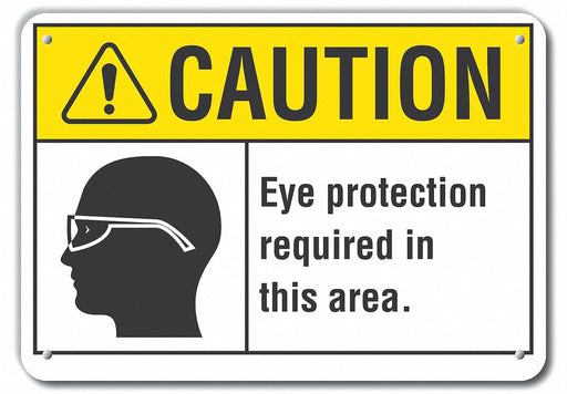 Caution Sign 10 inx14 in Plastic