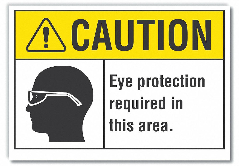 Caution Sign 7inx10in Non-PVC Polymer