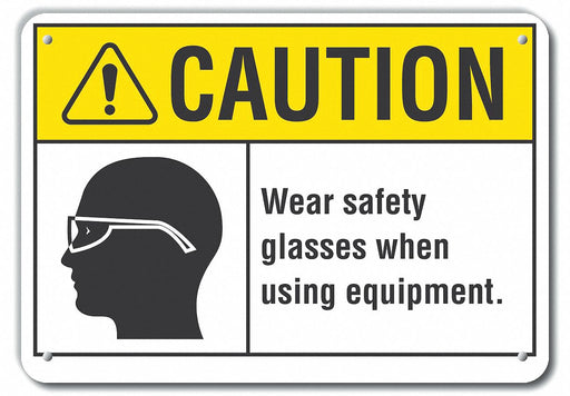 Caution Sign 10 in x 14 in Plastic