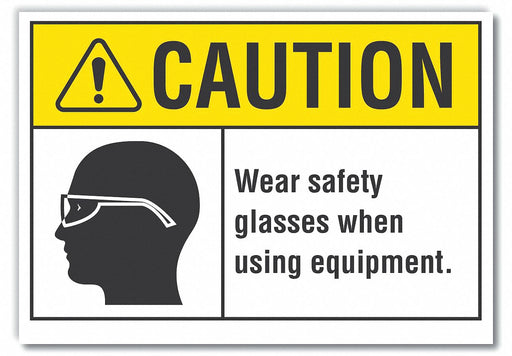 Caution Sign 7inx10in Non-PVC Polymer
