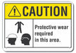 Caution Sign 10 inx14 in Plastic