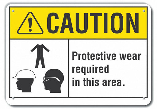 Caution Sign 10 inx14 in Plastic