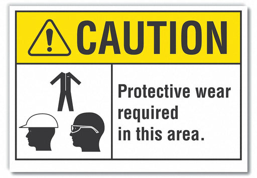 Caution Sign 7in x 10in Non-PVC Polymer