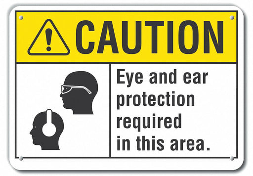 Caution Sign 10 inx14 in Plastic