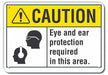 Caution Sign 7 inx10 in Plastic
