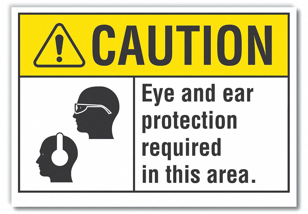 Caution Sign 7inx10in Non-PVC Polymer