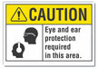 Caution Sign 7inx10in Non-PVC Polymer