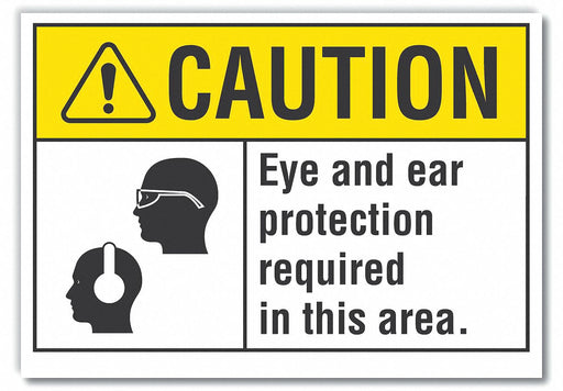Caution Sign 7inx10in Non-PVC Polymer