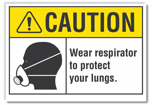 Caution Sign 7in x 10in Non-PVC Polymer