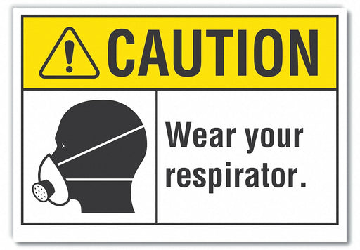 Caution Sign 7inx10in Non-PVC Polymer