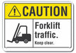 Caution Sign 7 in x 10 in Aluminum
