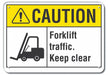 Caution Sign 10 inx14 in Plastic
