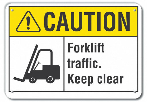 Caution Sign 10 inx14 in Plastic