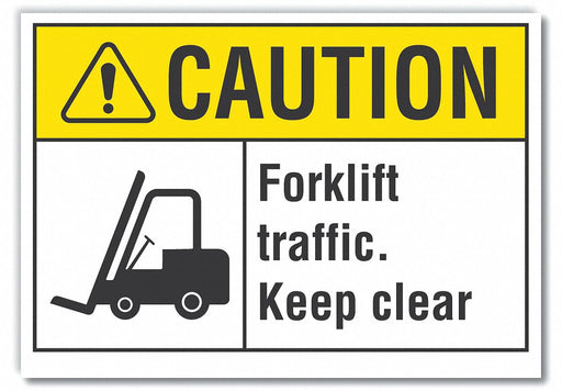 Caution Sign 7in x 10in Non-PVC Polymer