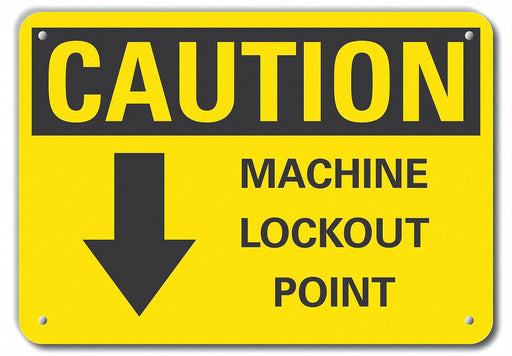 Caution Sign 10 in x 14 in Plastic
