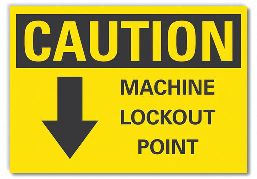 Caution Sign 10in x 14in Non-PVC Polymer