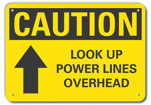 Caution Sign 7 inx10 in Plastic