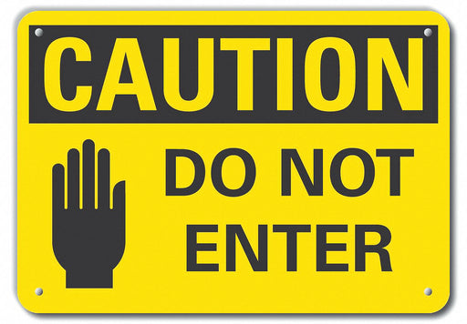 Caution Sign 7 inx10 in Plastic