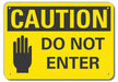 Caution Sign 10 inx14 in Plastic