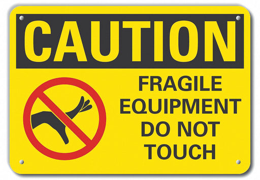 Caution Sign 10 in x 14 in Plastic