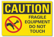 Caution Sign 10in x 14in Non-PVC Polymer