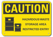 Caution Sign 7 inx10 in Plastic