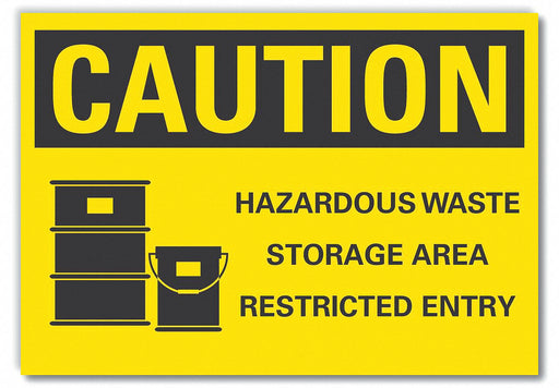 Caution Sign 7inx10in Non-PVC Polymer