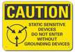 Caution Sign 10 in x 14 in Plastic