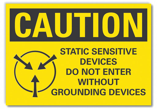 Caution Sign 10in x 14in Non-PVC Polymer